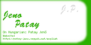 jeno patay business card