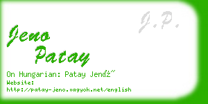 jeno patay business card